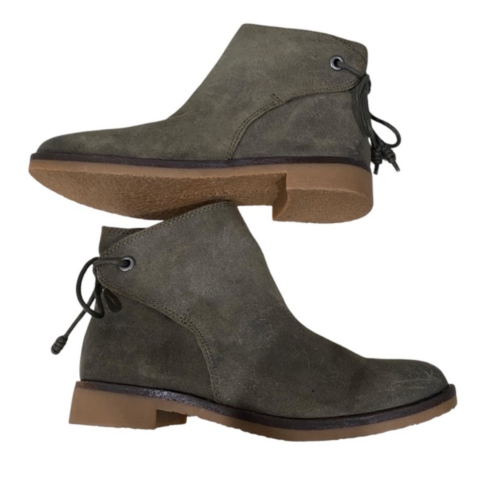 New Lucky Brand Womens Gwenore Dark Moss Powell Ankle Bootie 6.5